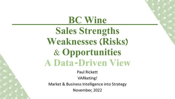 BC Wine Industry through the lens of Market Share